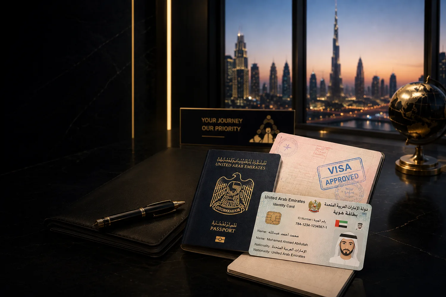 خدمات التأشيرات والهوية الإماراتية والإقامة في دبي — الواحة